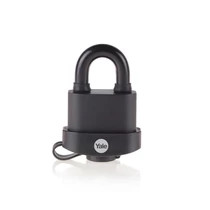 Lakat Yale Y220B/51/118/1, High Security, függő, laminált acél, fekete, 53 mm, 3 kulcs