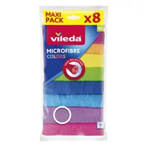 Kendő Vileda Microfibre Colors, mikroszálas, 8 db-os csomag