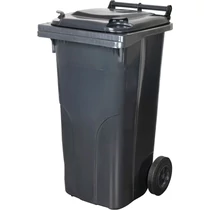 Kuka Europlast 120 literes, műanyag, fekete, HDPE, hulladékgyűjtő