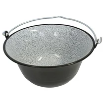 Bogrács Piknik, 6 literes, zománcozott, 310 mm