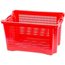 Láda ICS M402000, 40 liter, 56x35x31 cm, perforált, piros