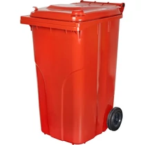 Edény Europlast 240 liter, műanyag, piros, szemeteskuka