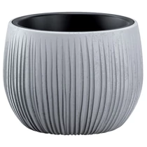 Virágcserép BETON Bowl, 18x14 cm, szürke, beton hatású