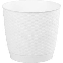 Virágcserép RATOLLA Round 250, fehér, alátéttel