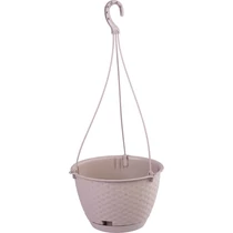 Virágcserép RATOLLA Round W 240, függő, mokka, alátéttel, akasztóval
