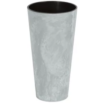 Virágcserép betéttel TUBUS Slim Beton, 250x475 mm, beton hatású