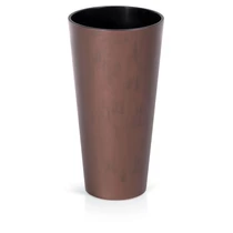 Virágcserép betéttel TUBUS Slim Corten, 400x762 mm, réz hatású
