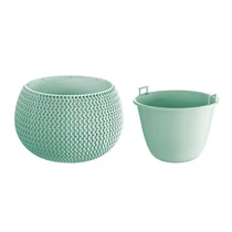 Virágcserép betéttel SPLOFY Bowl, 290x195 mm, zsálya