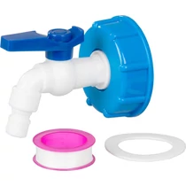 Strend Pro szelep, kerti, 3/4", 16 mm, IBC tartályhoz való reduktorral, PVC