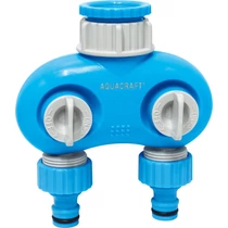 Elosztó AQUACRAFT® 550259, Prémium, 2-utas, Dual, kerti, tömlőhöz ( 256613 helyettesítője )