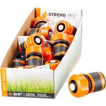 Gyorscsatlakozó Strend Pro SoftTouch C3024RDX, 3/4", STOP R, tömlőhöz, kerti, Sellbox 25 db
