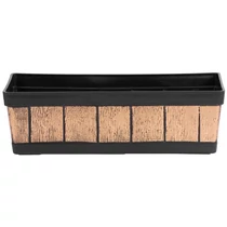 Virágcserép Strend Pro Woodeff, 15x47x17 cm, arany, virágláda, fa hatású