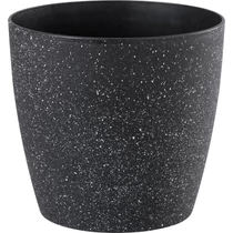 Virágcserép Strend Pro Stone, 35x35 cm, fekete, kő hatású