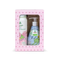 Ajándékkészlet Frosch EKO, tusfürdő/sampon + szappan, rózsaszín, gyermek, 2x 300 ml