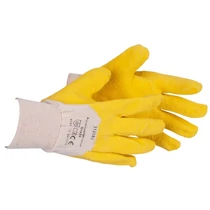 Kesztyű TWITE, pamut, félig mártott, 10", latex