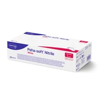 Kesztyű Peha-soft nitril, fehér, L, csomag 100 db