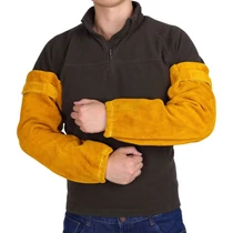 Hegesztő karvédő Strend Pro Industrial, bőr, 50 cm, 2 db/pár