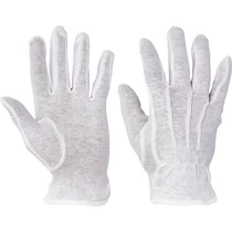 Kesztyű BUSTARD 09/L, textil, PVC pöttyök