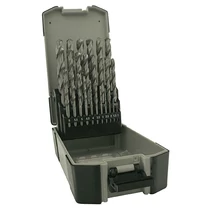 Fúrókészlet Strend Pro 4241, fémhez, 19 részes, 1-10 mm, HSS, DIN-338