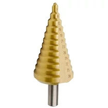Lépcsős fúró Strend Pro SD41, 6-38 mm, TiN, HSS, egyenes, fémhez