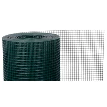 Háló GARDEN PVC, 500/12,7x12,7/1,2 mm, zöld, RAL 6005, négyzetes, kerti, állattartáshoz, 10 m-es tek