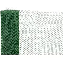 Háló ECONOMY 6, 1000/20x20 mm, 45°-os négyzetes minta, 300g/m2, zöld, teljesen műanyag, 10 m-es teke