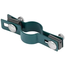 Bilincs Strend Pro EUROSTANDARD, 48 mm, átmenő, zöld, Zn+PVC, RAL6005, kerek oszlophoz
