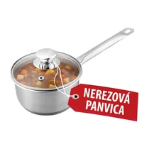 Nyeles lábas MagicHome Chloe, 18 cm, 2 liter, üvegfedővel, rozsdamentes