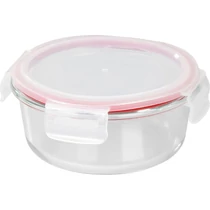 Tárolóedény MagicHome, Kerek, 650 ml, fedéllel, Clip, üveg