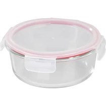 Tárolóedény MagicHome, Kerek, 950 ml, fedéllel, Clip, üveg