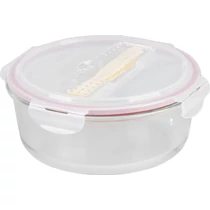 Tárolóedény MagicHome, Kerek, 1200 ml, fedéllel, evőeszközzel, Clip