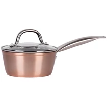 Nyeles lábas MagicHome Copper Line, 16 cm, 1200 ml, üvegfedővel
