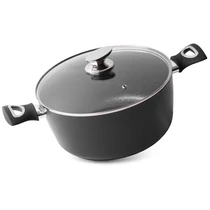 Fazék MagicHome Black Line, 28 cm, 5900 ml, fedővel