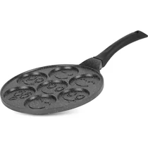 Serpenyő MagicHome, indukciós, 27 cm, palacsinta és tükörtojás, smiley-kkal, 7 darabhoz