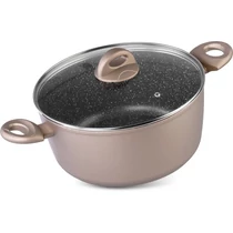 Fazék MagicHome Coffee Brown Line, 28 cm, 5900 ml, fedővel