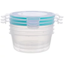 Ételhordó MagicHome Lunchbox szett YH371, 3 db, 700 ml, 145x145x75 mm, kerek, Clip