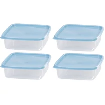 Ételhordó MagicHome Lunchbox szett YH128, 4 db, 1000 ml, 177x177x58 mm, négyzet alakú, Clip