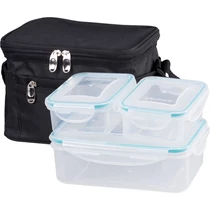 Tárolóedény MagicHome, Szögletes, termotáskával, szett 3 db, 1x 1500 ml + 2x 500 ml