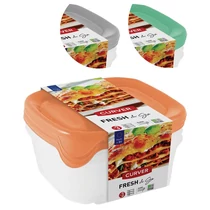 Tárolóedény Curver® Set Square, szett 3 db, 800 ml, menta/szürke/barack vegyes színek, 155x155x110 m