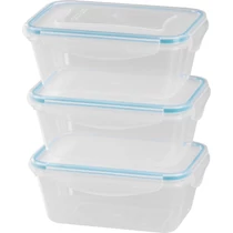 Ételhordó MagicHome Lunchbox szett YH376, téglalap alakú, 3 db, 1000 ml, 189x131x77 mm
