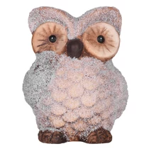 Figura MagicHome Karácsonyi, Bagoly, terrakotta, 9x8x9,5 cm