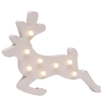 Dísz MagicHome karácsonyi Woodeco, Rénszarvas, 8 LED, 33x24 cm