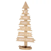 Dísz MagicHome karácsonyi Woodeco, Fa táblákkal, csomag 2 db, 40x17 cm