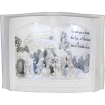 Dekoráció MagicHome Karácsony, Betlehem könyvben, 3 LED, 3xAA, beltéri, 27,50x12x19 cm