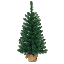 Karácsonyfa MagicHome Karácsonyi Rudolf, juta zsákos jegenyefenyő, 90 cm