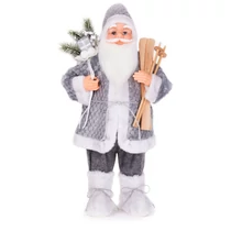 Dekoráció MagicHome Karácsony, Mikulás álló, sílécekkel, 60 cm