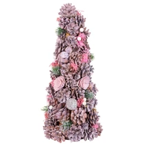Karácsonyfa MagicHome Karácsonyi, díszített, rózsaszín, 40 cm