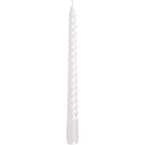 Gyertya MagicHome, karácsonyi, 25 cm, csomag 2 db, fehér, spirális, csavart