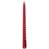 Gyertya MagicHome, karácsonyi, 25 cm, csomag 2 db, piros, spirális, csavart