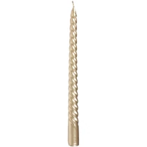 Gyertya MagicHome, karácsonyi, 25 cm, csomag 2 db, pezsgő, spirális, csavart
